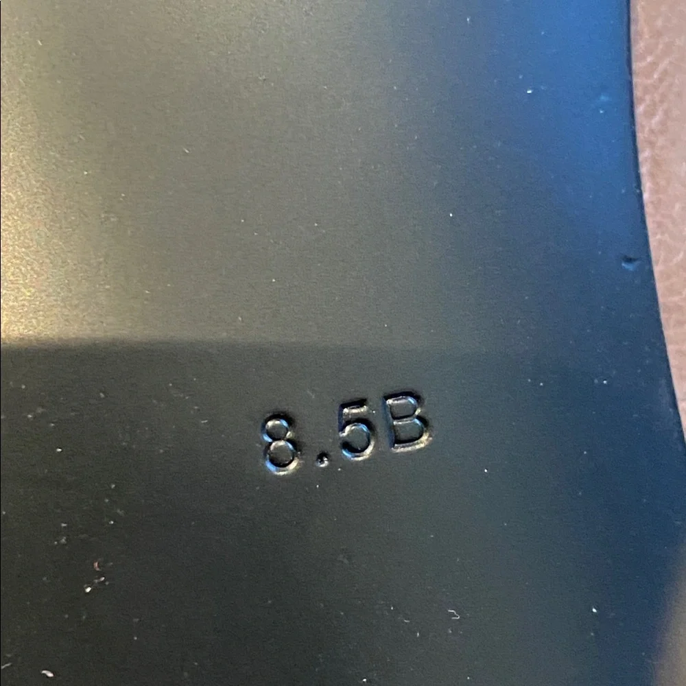 Lauren Ralph Lauren Mary Jane taupe leather gray patent platform heels Sz 8.5 - Picture 6 of 9